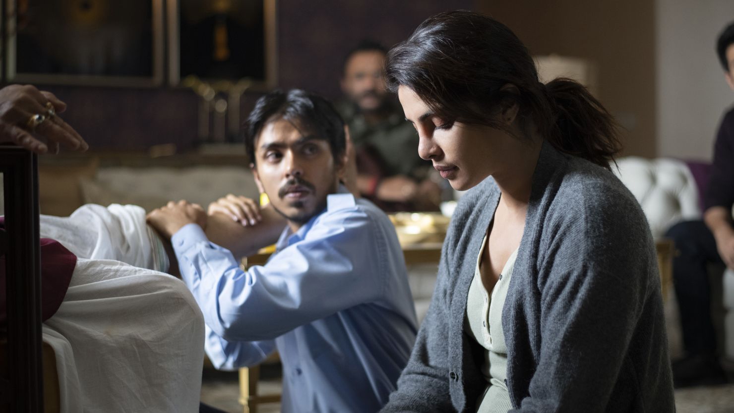 Adarsh Gourav and ​Priyanka Chopra Jonas in 'The White Tiger' (Singh Tejinder/Netflix).
