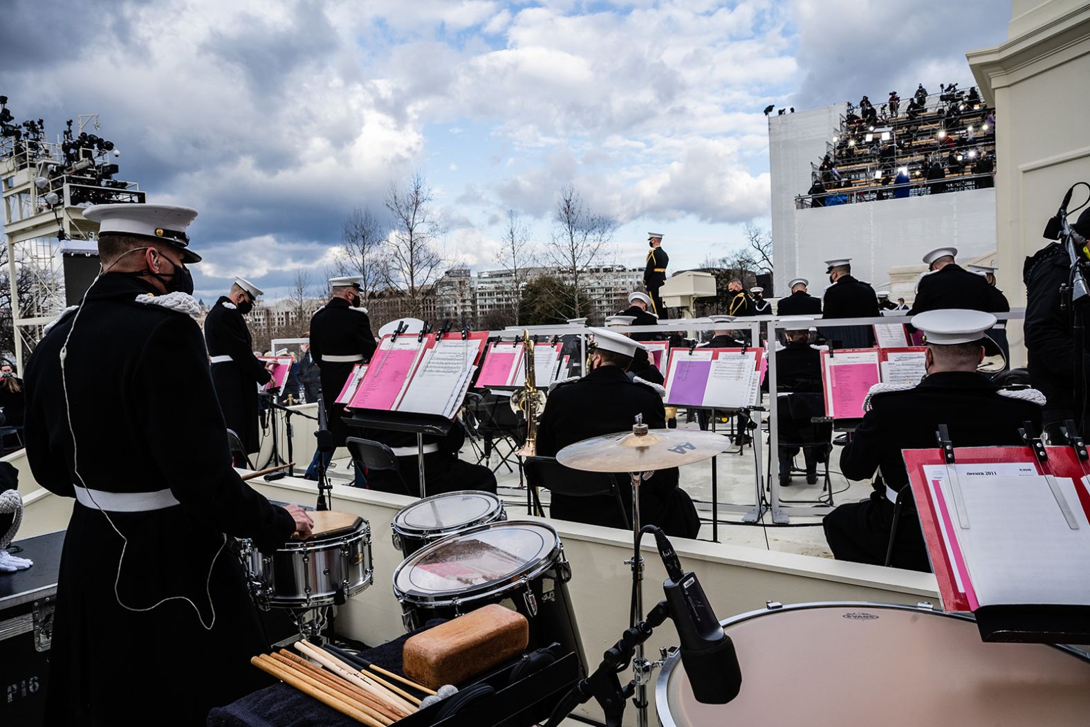 The Marine Band performs at the inauguration.