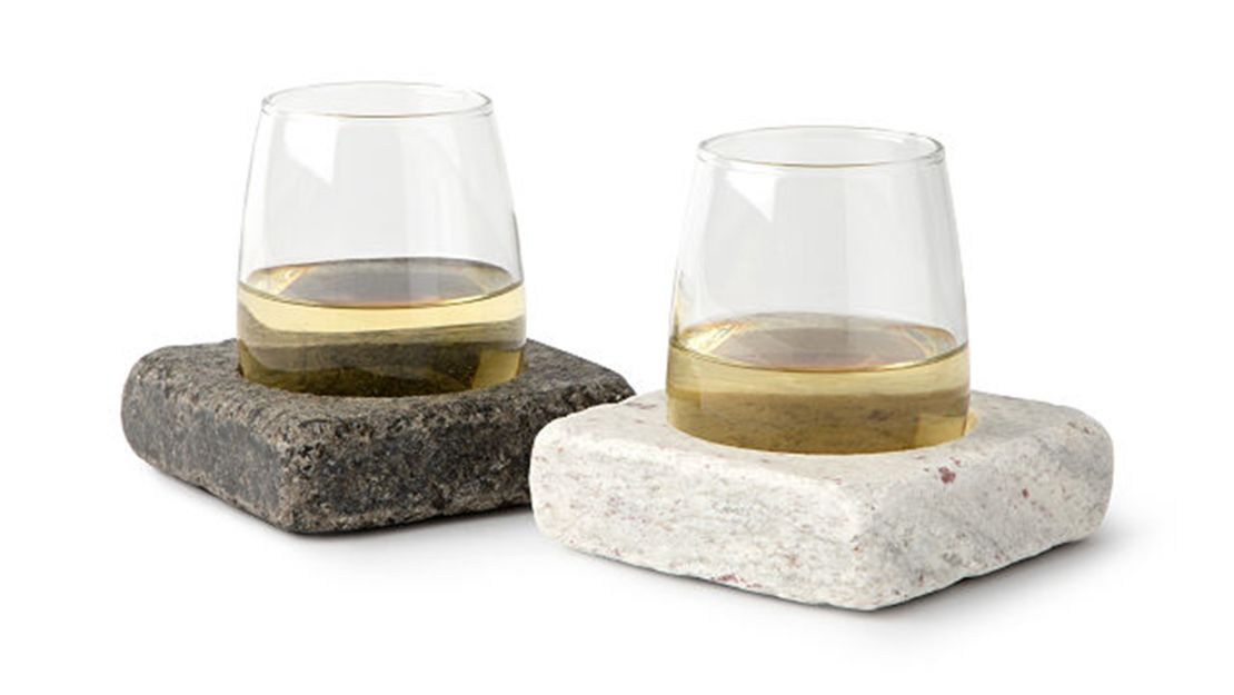 Wine Chilling Coasters With Glasses