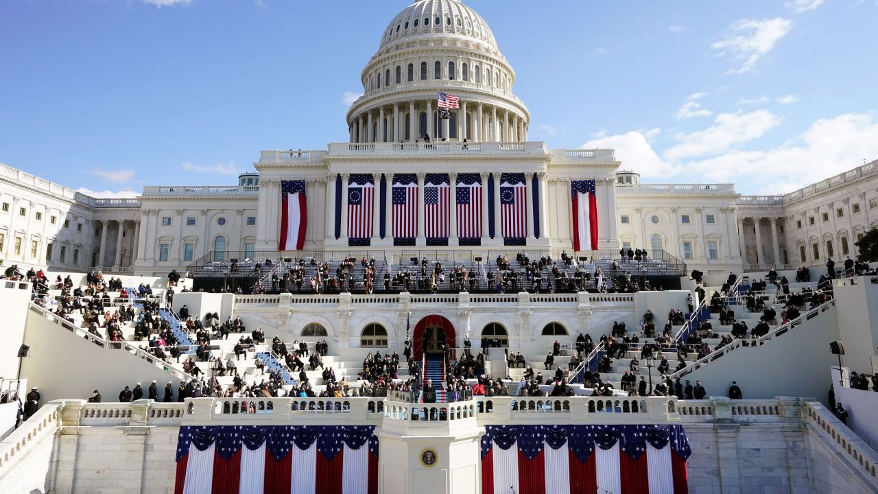 President Joe Biden speaks during the Presidential Inauguration at the U.S. Capitol.