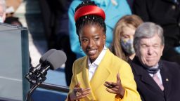 WASHINGTON, DC - JANUARY 20: Youth Poet Laureate Amanda Gorman speaks at the inauguration of U.S. President Joe Biden on the West Front of the U.S. Capitol on January 20, 2021 in Washington, DC.  During today's inauguration ceremony Joe Biden becomes the 46th president of the United States. (Photo by Alex Wong/Getty Images)