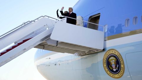 President Trump and first lady Melania Trump board Air Force One at Joint Base Andrews to head to Florida.