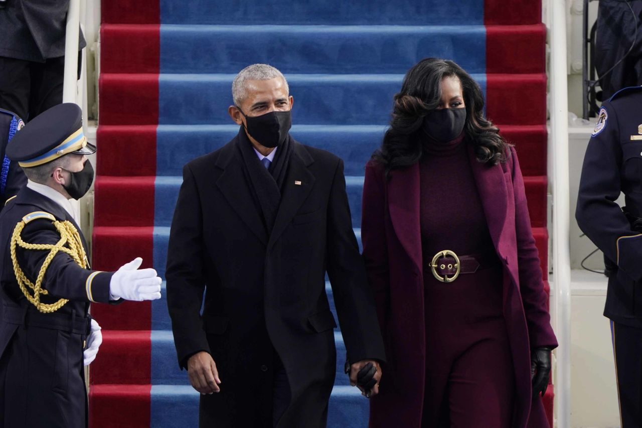 Barack and Michelle Obama for the 59th Presidential inauguration