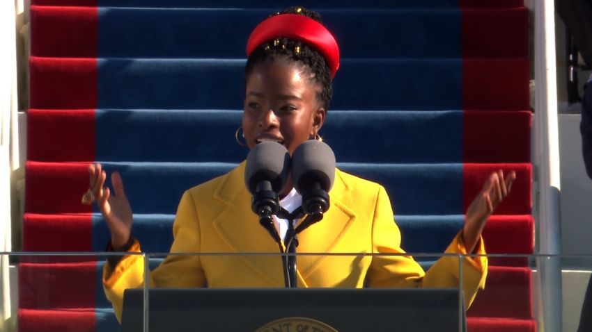 Amanda Gorman, a 23-year-old Black woman who is the United States' first-ever youth poet laureate, recited a poem at the inauguration of President Joe Biden and Vice President Kamala Harris.