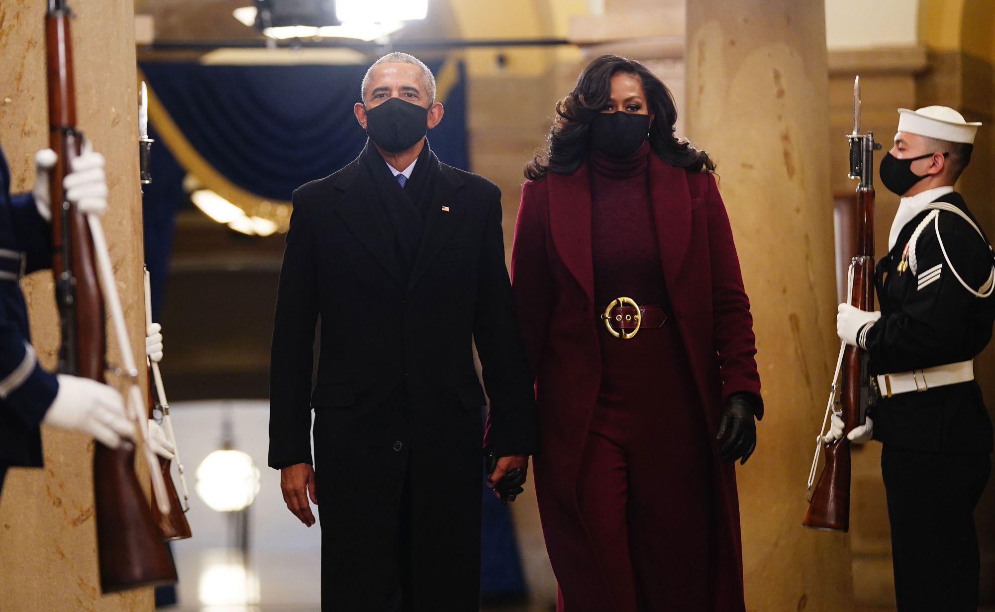 Michelle Obama wows presidential inauguration wearing Sergio Hudson