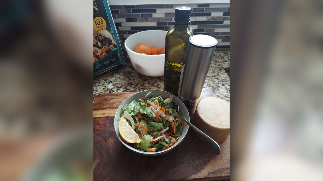 Mullarkey prepares salads; she can still taste lemon and salt and pepper.