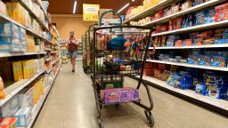 WOODBRIDGE, NEW JERSEY - AUGUST 26: Clark resident Jen Valencia still works part time for Instacart at Wegman's market on August 26, 2020 in Woodbridge, New Jersey. The pandemic has prompted a major spike in on-demand grocery shopping and delivery, making Instacart profitable for the first time since its founding in 2012.   (Photo by Michael Loccisano/Getty Images)