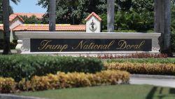 DORAL, FLORIDA - AUGUST 27:  A Trump National Doral sign is seen at the golf resort owned by U.S. President Donald Trump's company on August 27, 2019 in Doral, Florida. President Trump said the United States may host the next G7 gathering at the golf resort. (Photo by Joe Raedle/Getty Images)