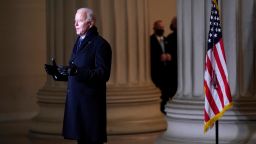 WASHINGTON, DC - JANUARY 20:  U.S. President Joe Biden participates in a televised ceremony at the Lincoln Memorial on January 20, 2021 in Washington, DC.  Biden was sworn in today as the 46th president.  (Photo by Joshua Roberts-Pool/Getty Images)