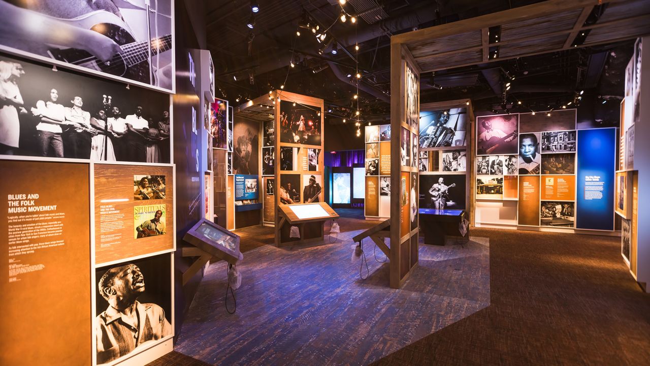 The Crossroads exhibit, in the National Museum of African American Music, explores the history and influence of the blues.