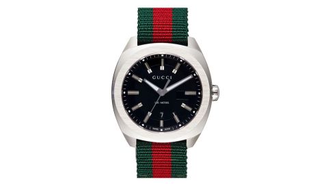 Gucci Stripe Fabric Strap Watch