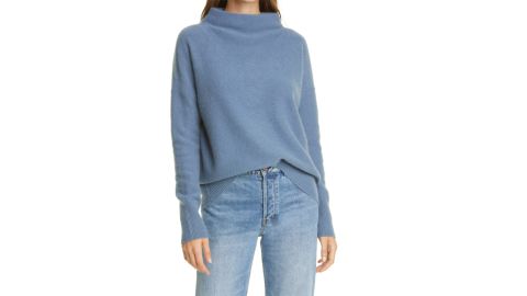 Vince Funnel Neck Boiled Cashmere Sweater