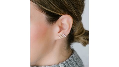 Dana Rebecca Designs Sylvie Rose Diamond Bar Stud Earrings