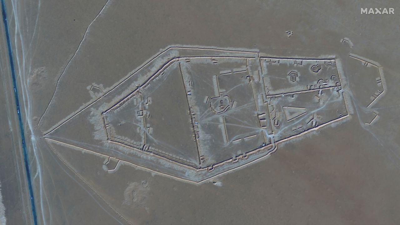 The trench is bolstered by a series of elaborate fortifications.