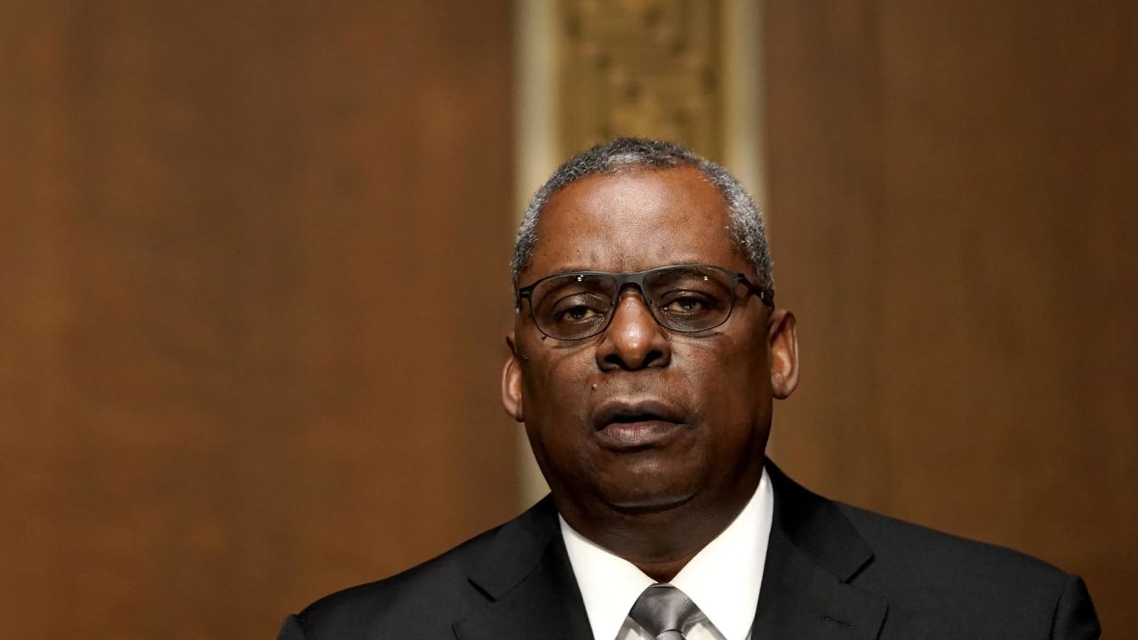 President Joe Biden's nominee for Secretary of Defense, retired Army Gen. Lloyd Austin testifies at his confirmation hearing before the Senate Armed Services Committee at the U.S. Capitol on Tuesday in Washington, DC.