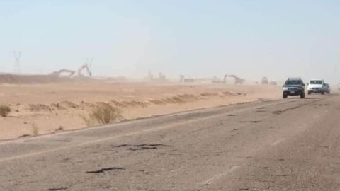 Pictures of the digging of trenches between Sirte and Jufra surfaced in the summer of 2020.  