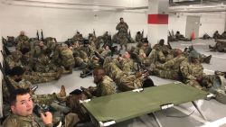 Guard Soldiers were ordered to move from the cafeteria to the parking garage