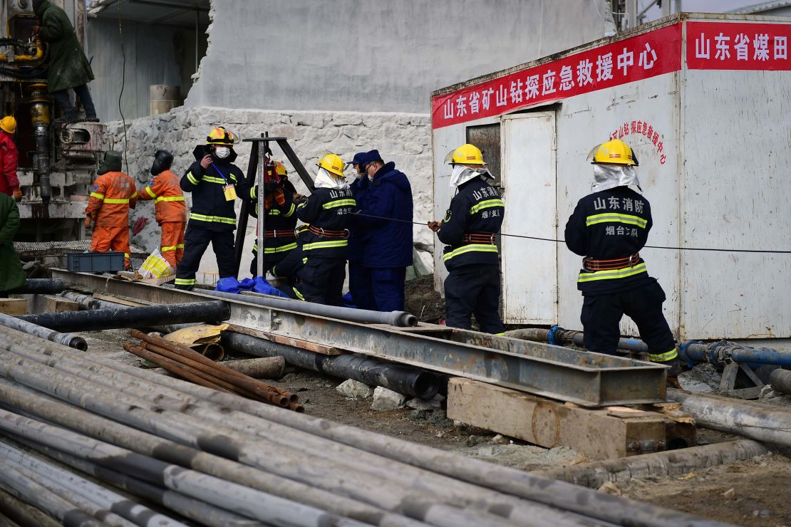 Chinese state media said it could take 15 days to reach the miners trapped 600 meters underground. 
