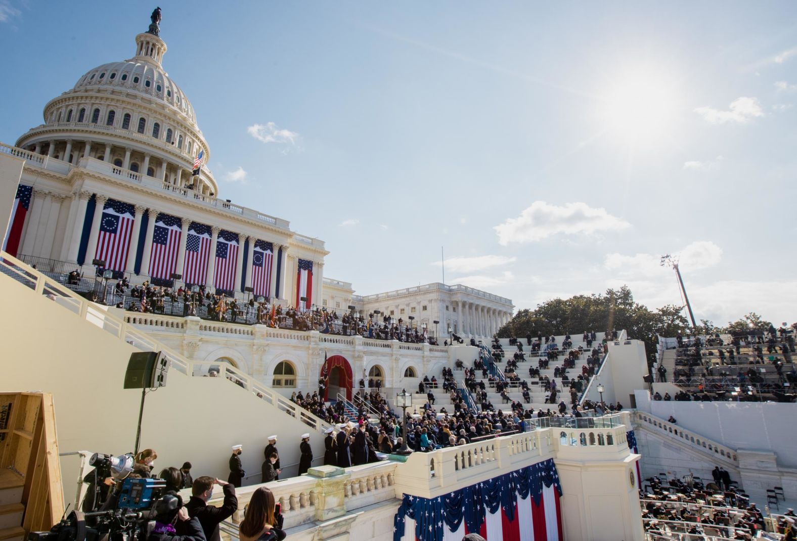 Biden speaks from the West Front of the US Capitol.