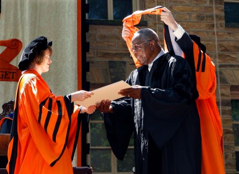 Aaron is awarded an honorary doctorate at Princeton University in 2011.