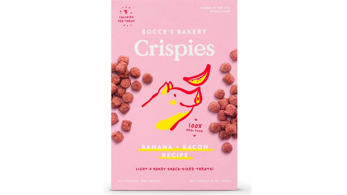 Bocce's Bakery Crispies Banana & Bacon Recipe Dog Treats