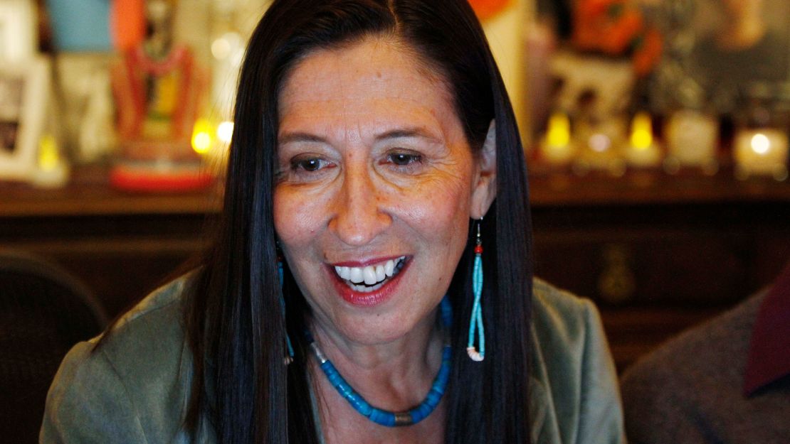 Teresa Leger Fernandez is seen in November in Santa Fe, New Mexico. A progressive Democrat, Leger Fernandez won a seat in Congress and was sworn in earlier this month.