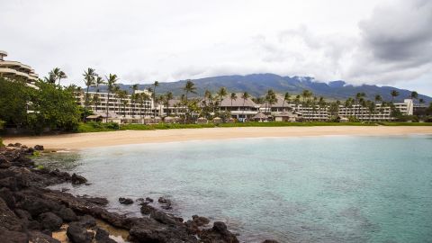 A file photo of Ka'anapali Beach in Lahaina, Hawaii, where the shark attack took place.