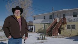 Steve Gray stands outside his home in Gillette, Wyoming. After the election, he called CNN concerned that his city could become a "ghost town." He says he was laid off from an oil field job in 2015, then subsequently from another job in oil and then one in coal last year.