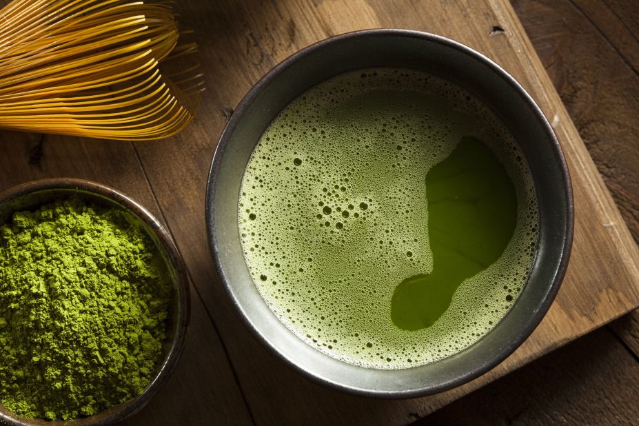 Calming matcha reduces anxiety; the theanine in this tea helps you relax.