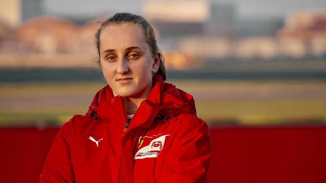 Maya Weug is the first woman to earn a place in the Ferrari Driver Academy.