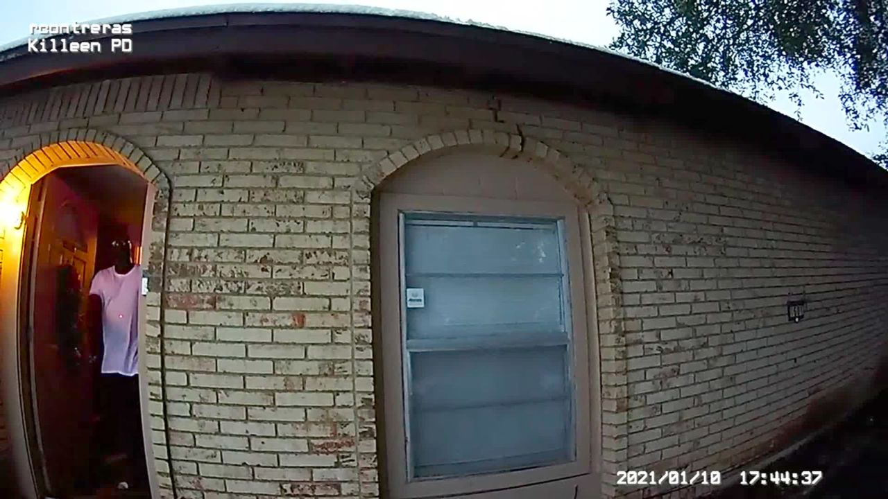 Police body camera video shows Patrick Warren at his residence.