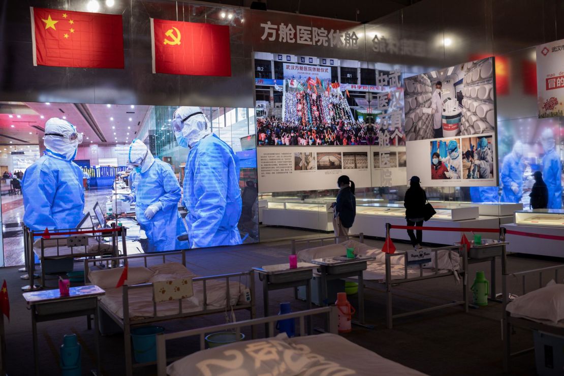 An exhibition, titled "Putting People and Lives First -- A Special Exhibition on the Fight Against Covid-19 Pandemic," celebrates Wuhan's eventual triumph over the coronavirus.