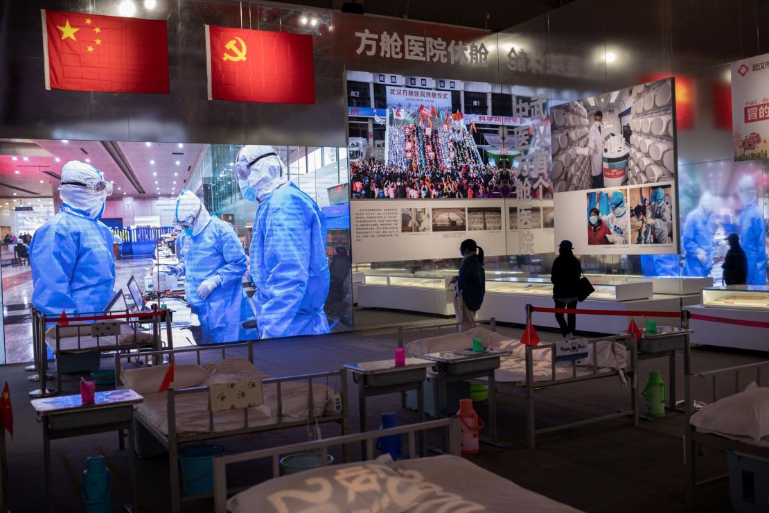 An exhibition, titled "Putting People and Lives First -- A Special Exhibition on the Fight Against Covid-19 Pandemic," celebrates Wuhan's eventual triumph over the coronavirus.