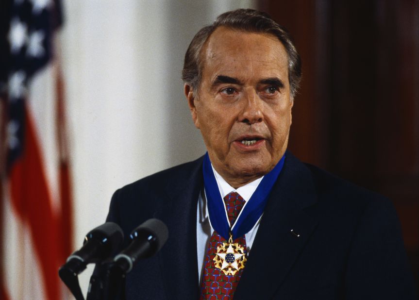 Dole lost the 1996 election to Clinton, but Clinton awarded him the Presidential Medal of Freedom just a couple of months later.