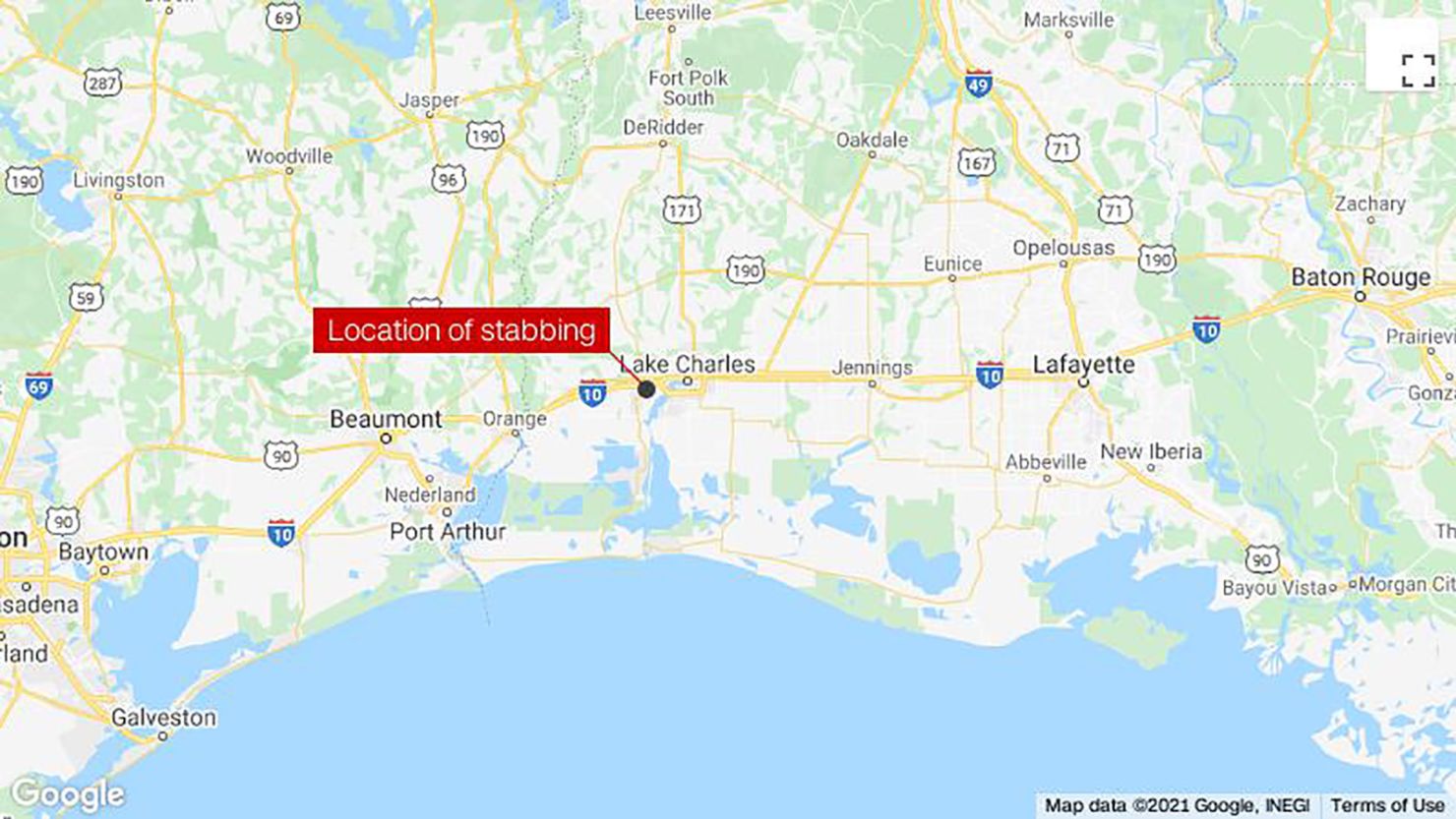 A 15-year-old girl was stabbed in Calcasieu Parish, Louisiana, on Saturday, January 23, 2021.