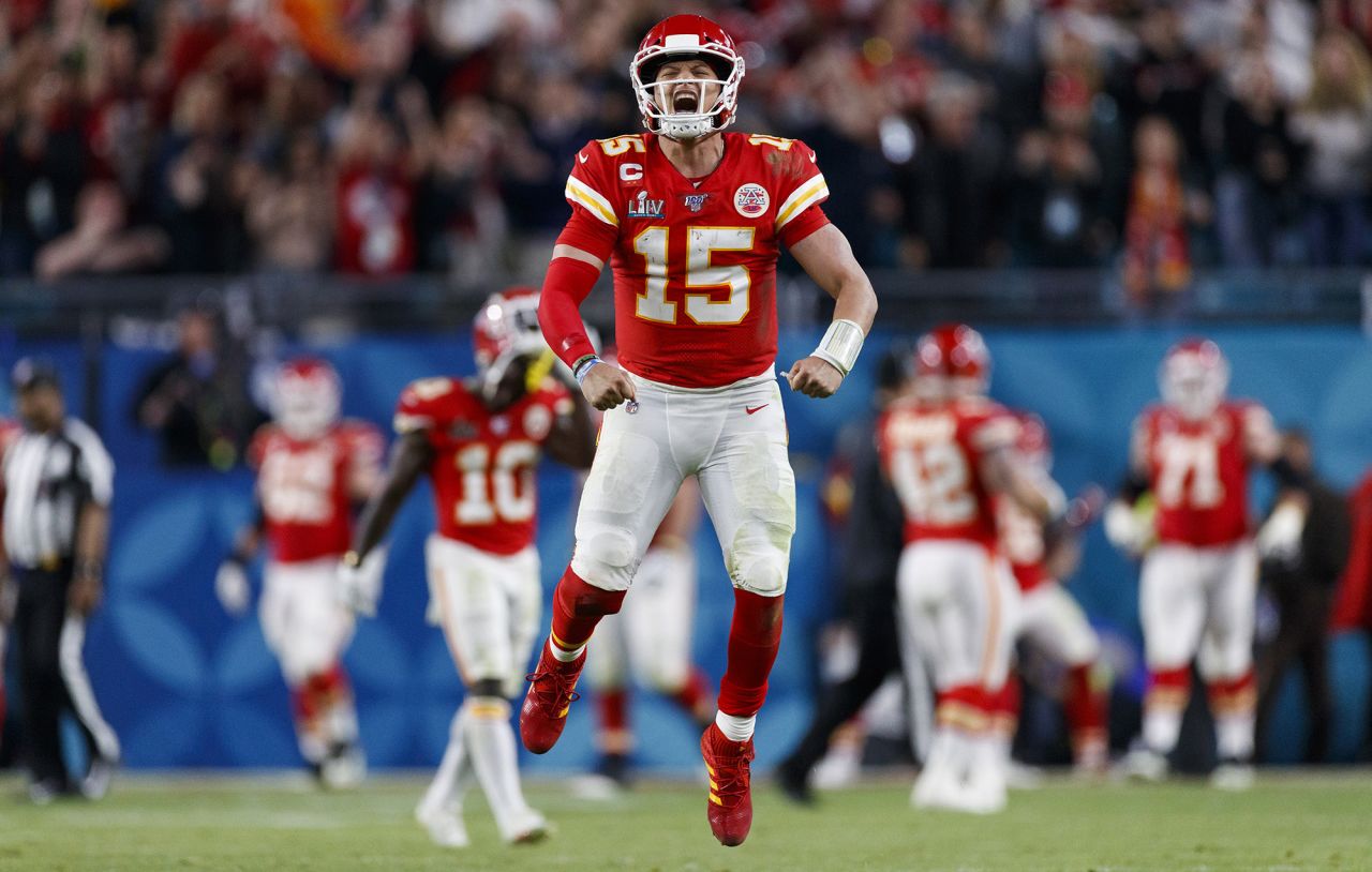 <strong>Super Bowl LIV (2020): </strong>Kansas City quarterback Patrick Mahomes became the youngest Super Bowl MVP in history after the Chiefs defeated San Francisco 31-20. The 24-year-old threw for two touchdowns in the fourth quarter to overcome a 10-point deficit.