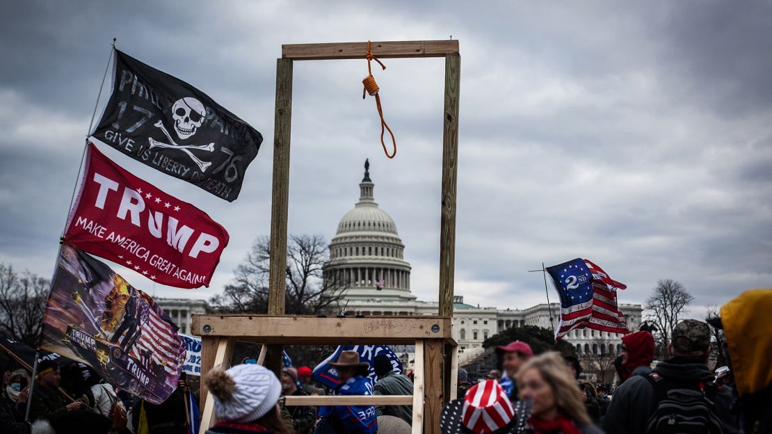 Trump supporters gather near the US Capitol, on January 6 in Washington, DC, as seen in the "Frontline" documentary, "Trump's American Carnage."