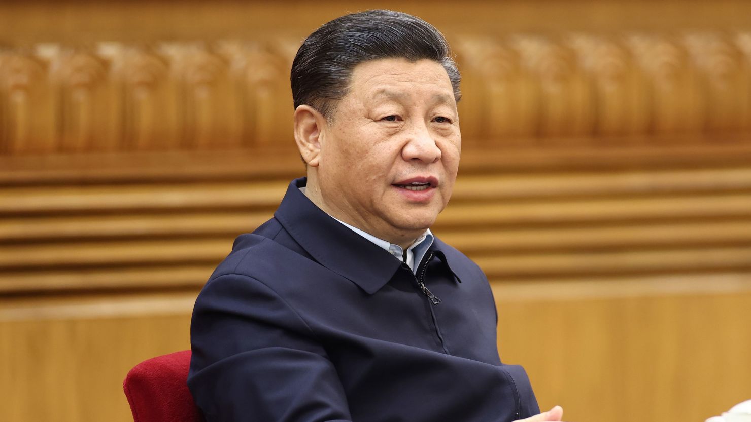 Chinese President Xi Jinping during a meeting on the preparation for the Beijing 2022 Olympic and Paralympic Winter Games at the Great Hall of the People in Beijing on Wednesday.