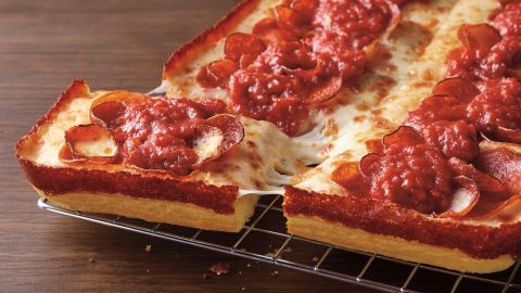 Pizza Hut's new Detroit-style pizza rolls out Tuesday.