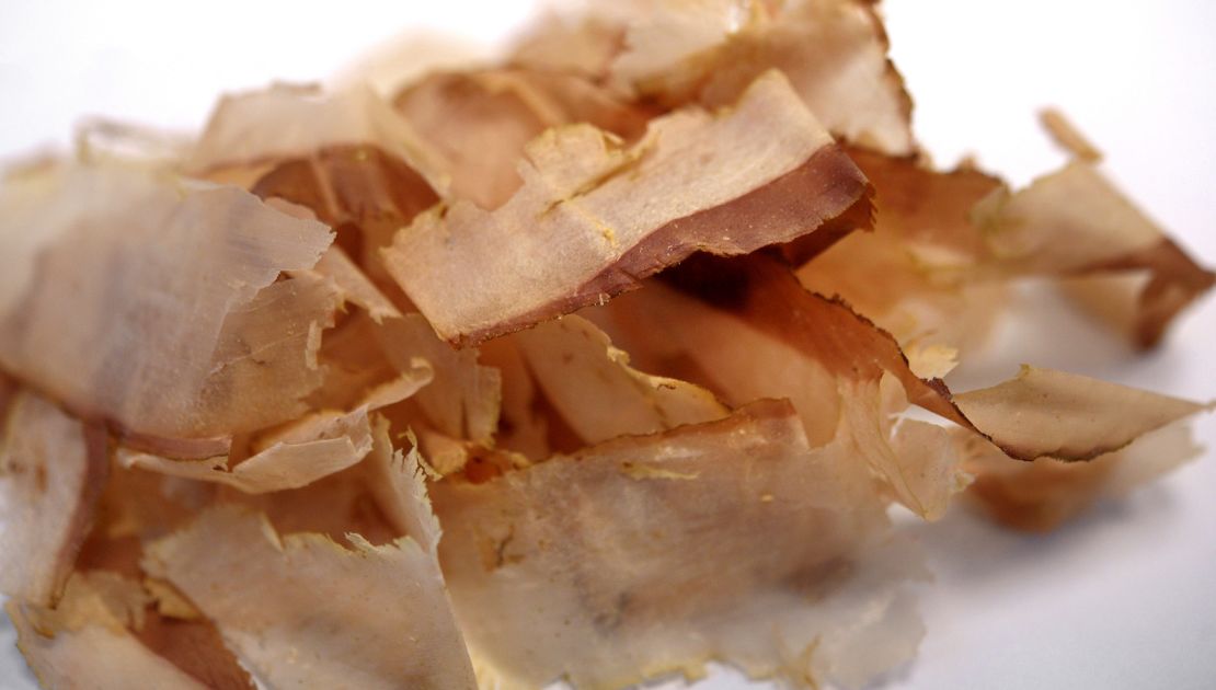 Dried bonito flakes are a Japanese culinary staple. 