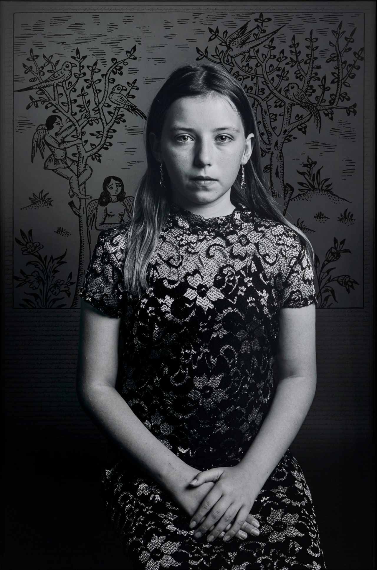 "Raven Brewer-Beltz" from "Land of Dreams" (2019). In the video portion of the project, which examines the conflict between Iran and US in an absurdist light, Iranian officials try to decode the dreams of Americans.