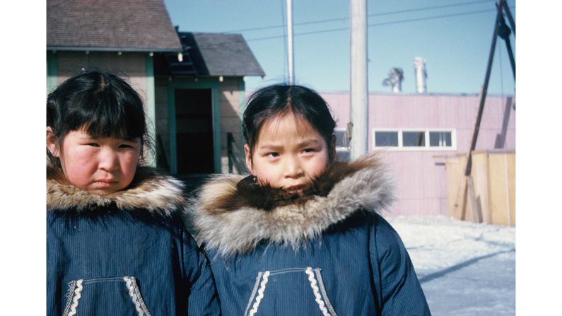 <strong>Favorite shot:</strong> This photo is one of Skupin's favorites in the collection. She thinks the two girls are sisters. On the back is written "Napakiak," Napakiak is a city in Alaska.