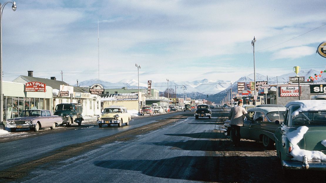 Also among the slides is this photo of Anchorage, Alaska apparently taken in 1960.
