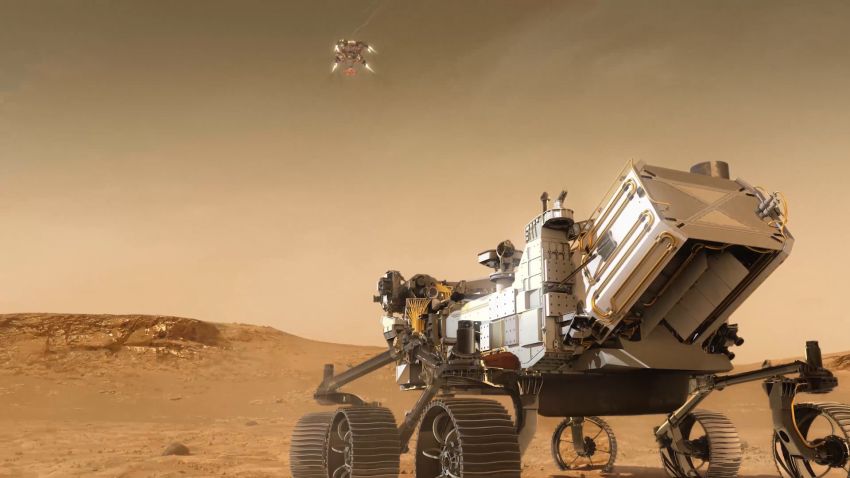 mars landing rover animation