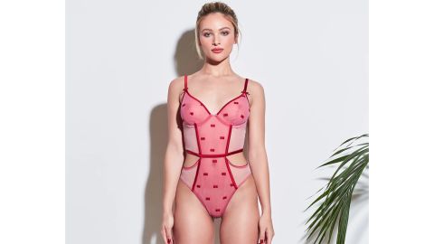 Bow Embroidery Bodysuit
