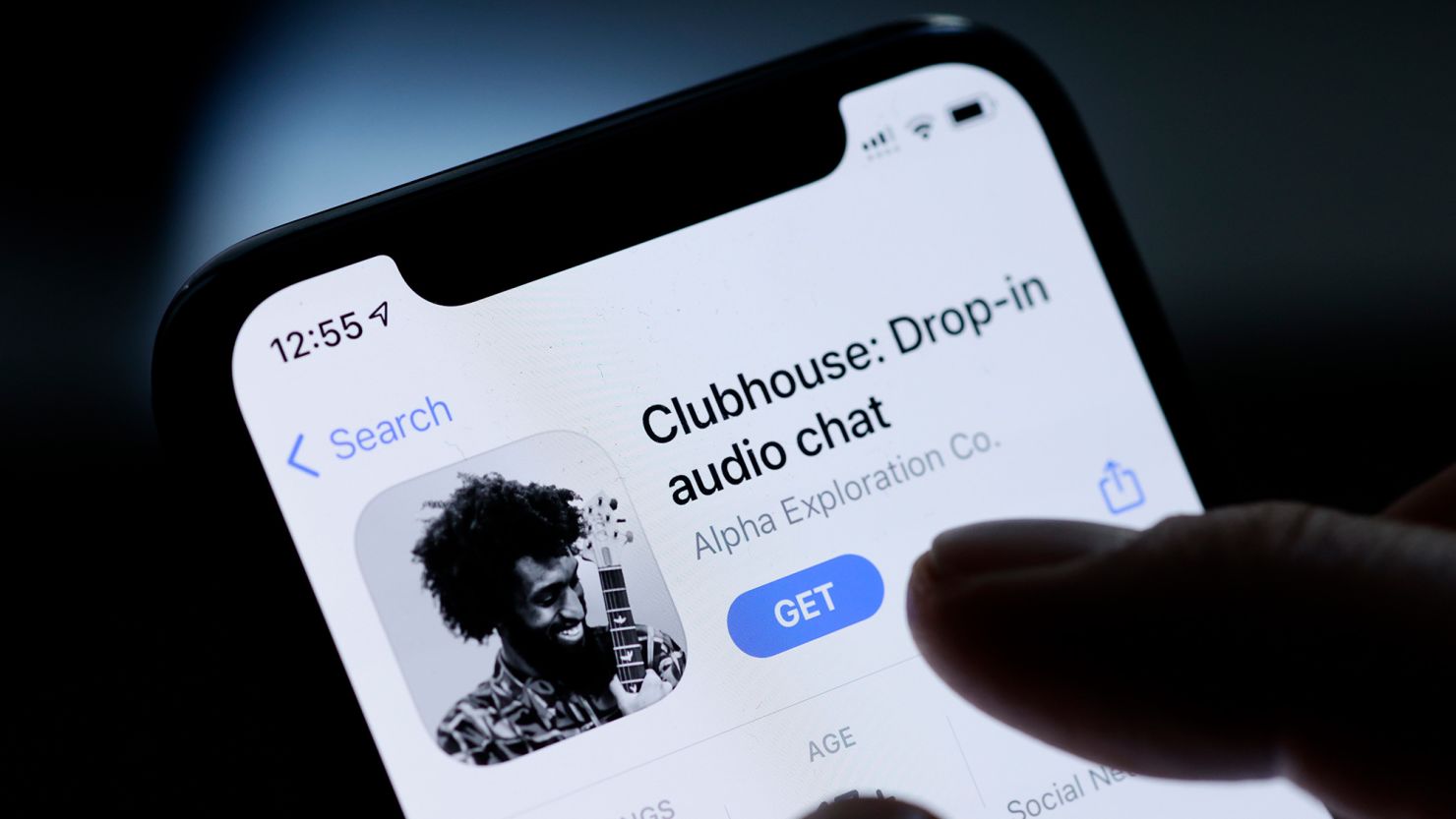 The invitation-only audio-chat social networking app clubhouse is pictured on a smartphone on January 26, 2021 in Berlin, Germany. (Photo by Thomas Trutschel/Photothek via Getty Images)