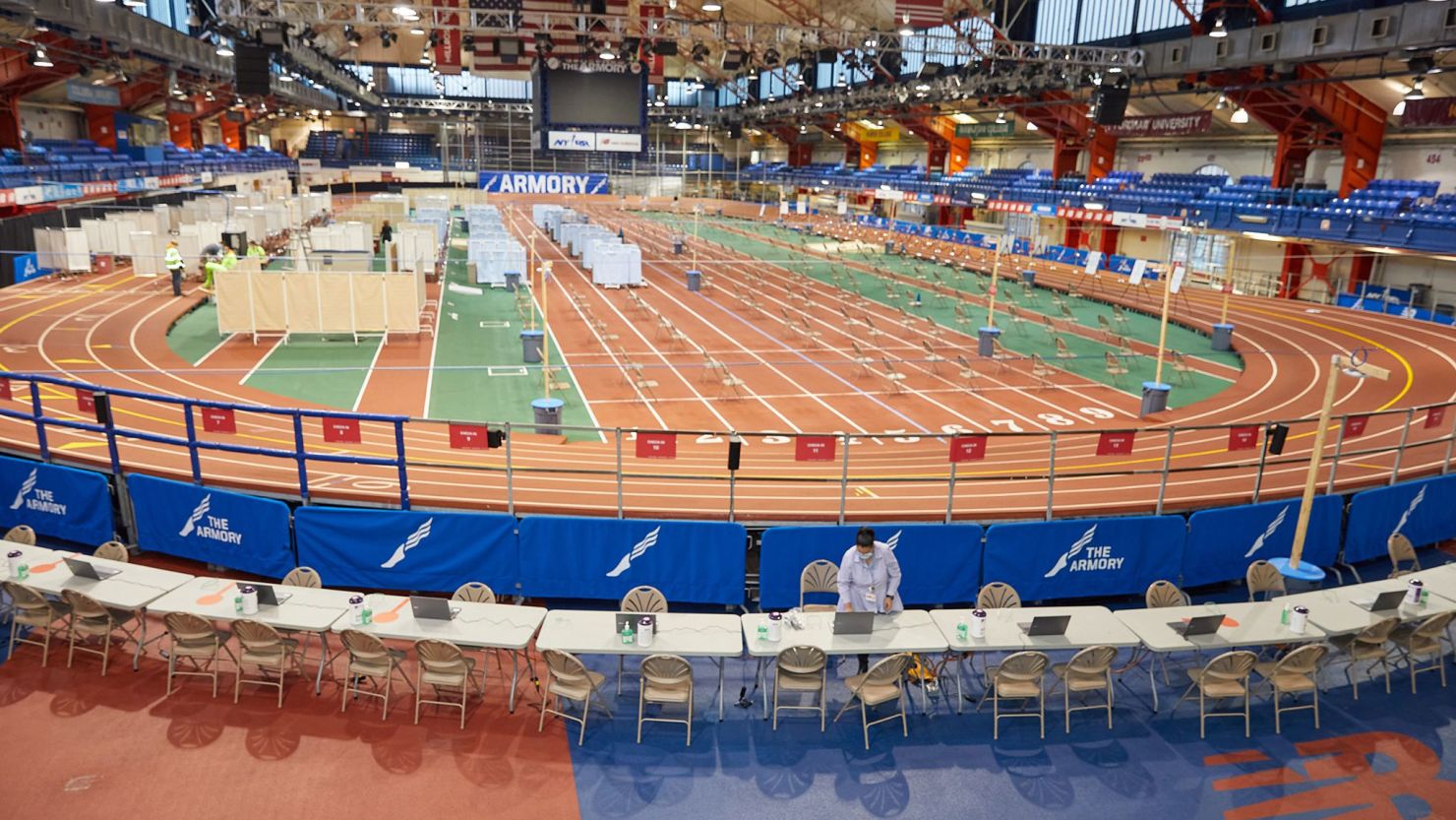 White New Yorkers showed up in droves to a vaccination site at Armory Track & Field Center in Washington Heights, a Latino neighborhood.