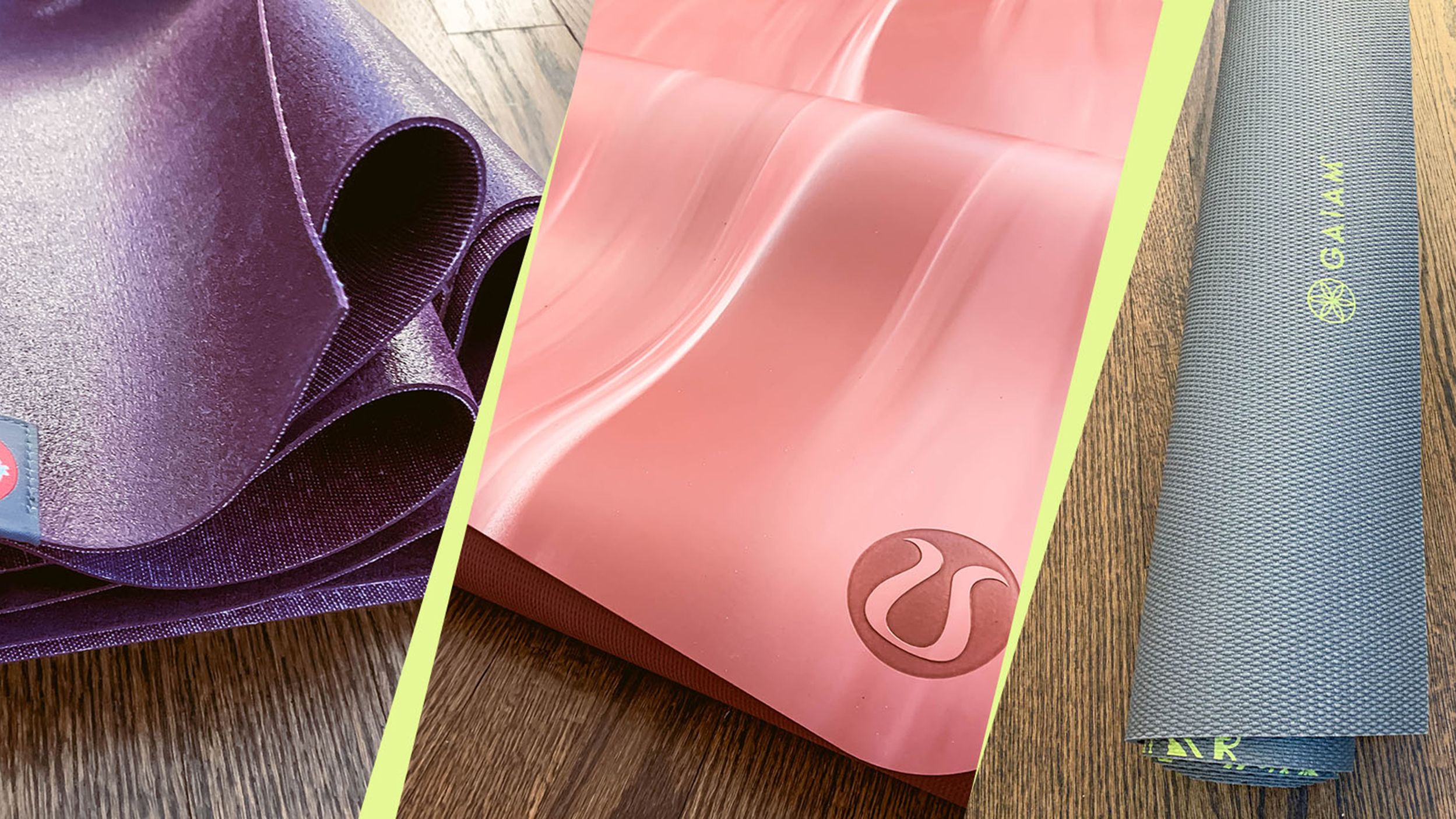 The smooth side of the yoga mat, up or down?