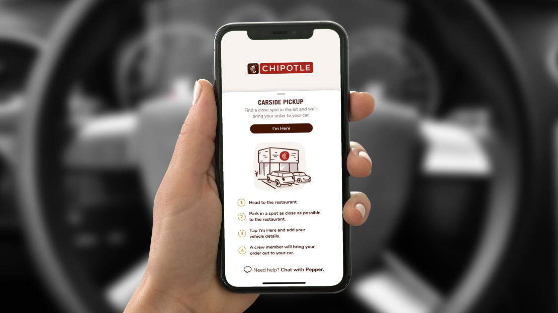 Chipotle is piloting a curbside pickup program in California. 