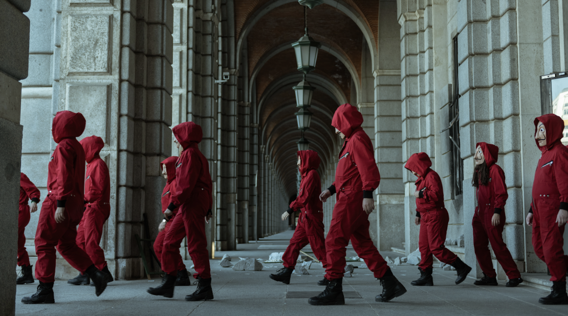 A still from the set of "Money Heist." Netflix announced last year that it would produce a Korean adaptation of the Spanish series.